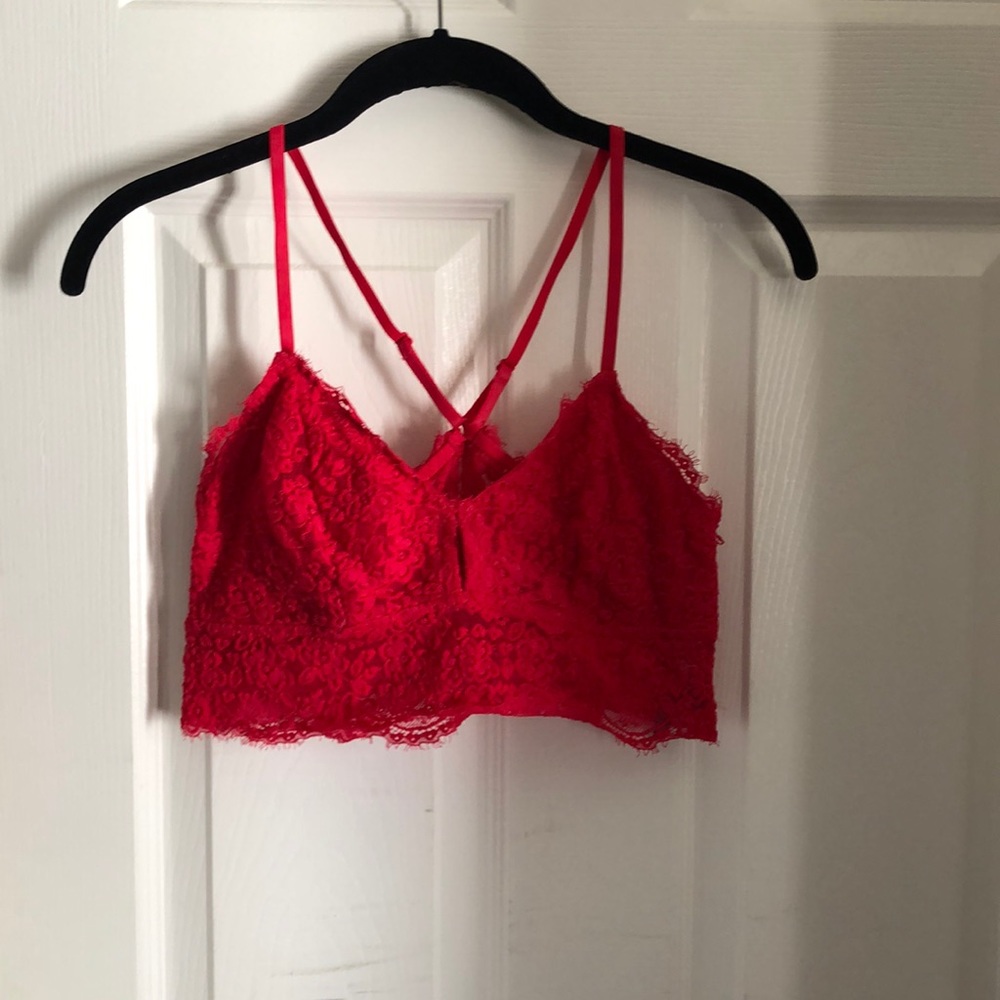Aerie neon red bralette